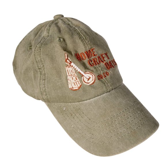 Home Craft Days 2010 Baseball Cap Olive Green Canvas Unisex, Velcro Adjust Back - Picture 2 of 5